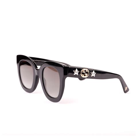 gucci round-frame acetate sunglasses with star prescription|Gucci sunglasses with swarovski crystals.